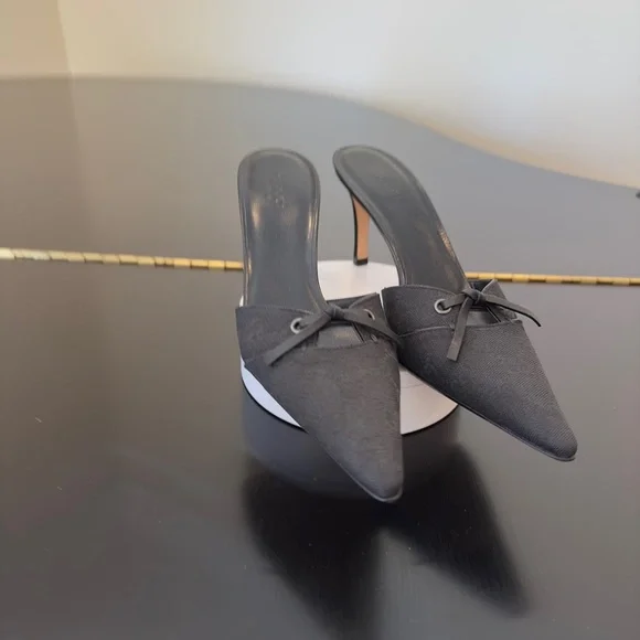 Authentic Vintage Retro Rare Luxury Gucci Black GG Canvas Mule Pumps/Shoes - Picture 10 of 17